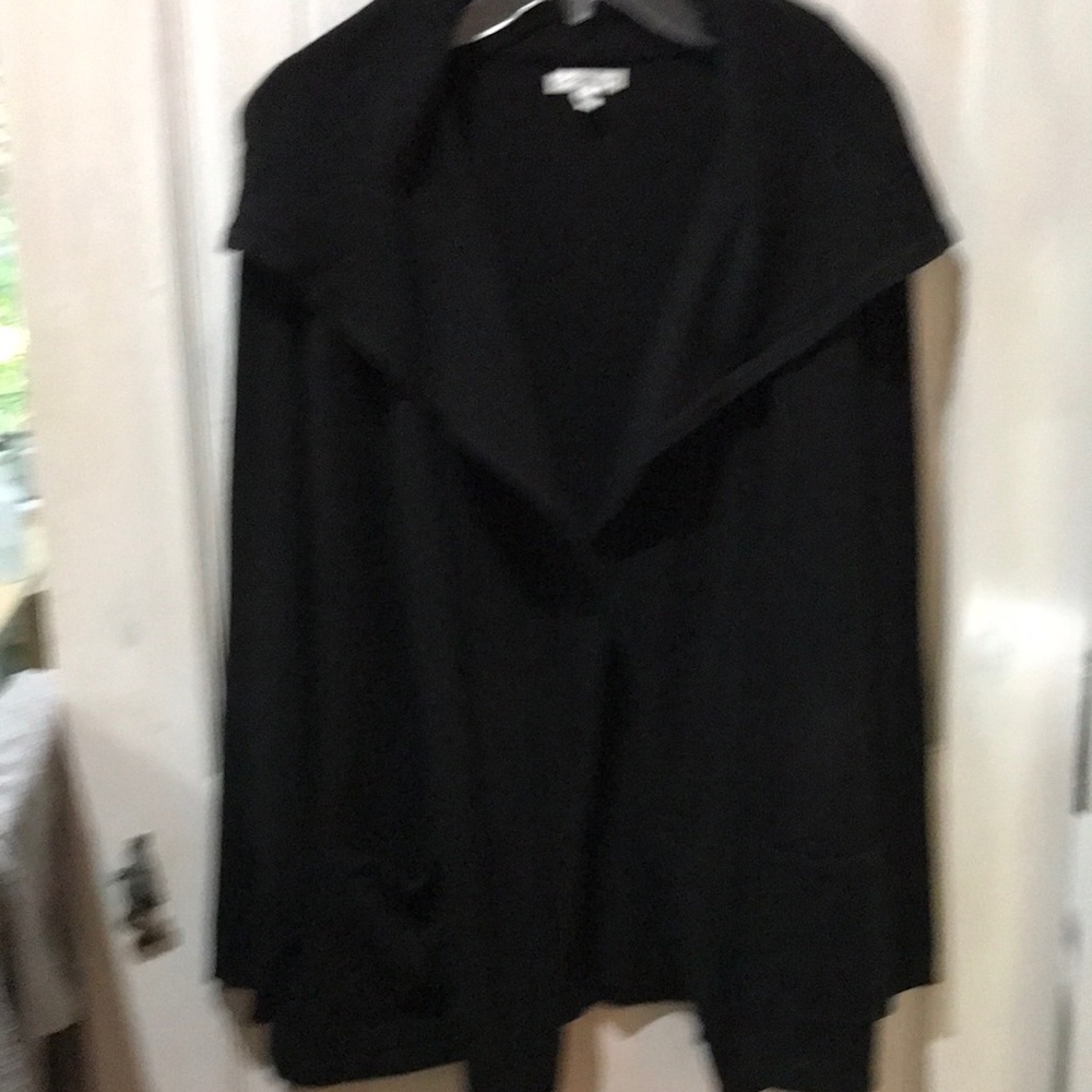 Croft and Barrow Black Shawl Collar Sweater